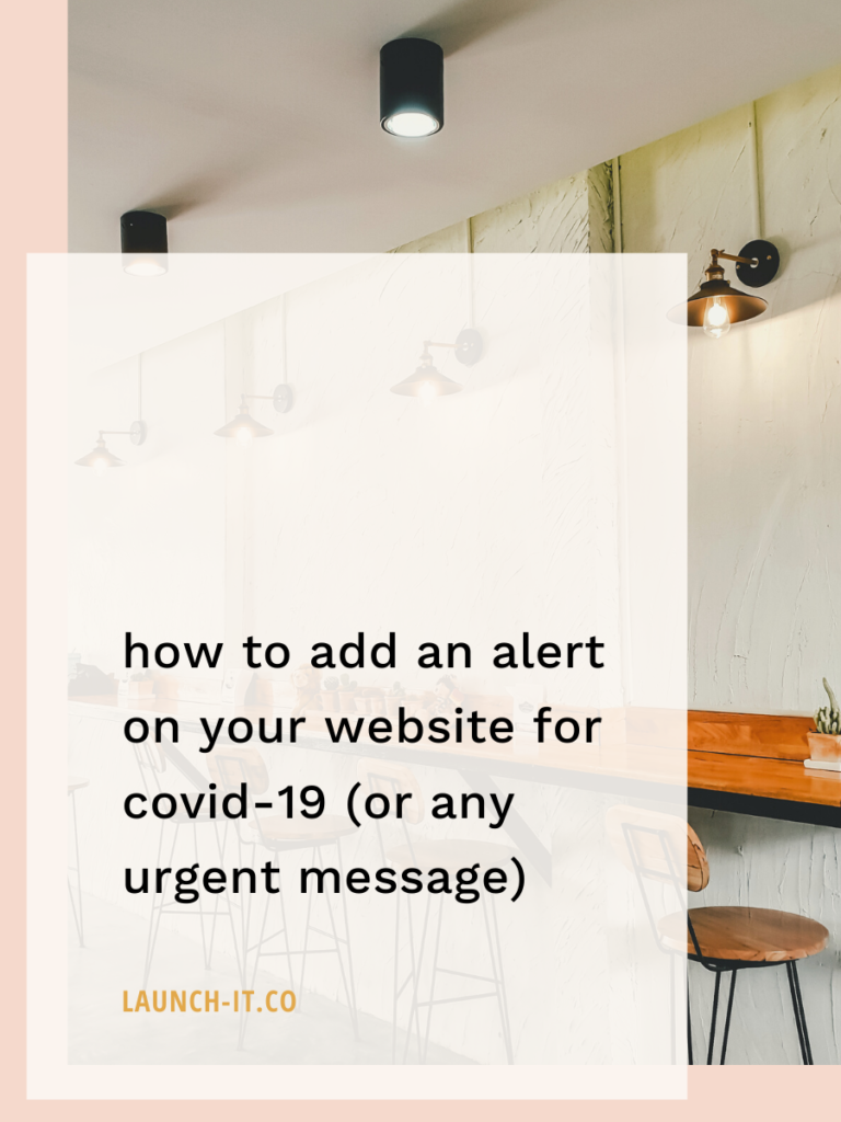 How to add an alert on your website for COVID-19